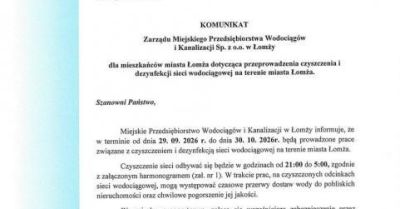 Sieć wodociągowa będzie czyszczona nocami do 30 października